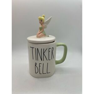 New Rae Dunn Disney Princess Tinkerbell Mug And Topper